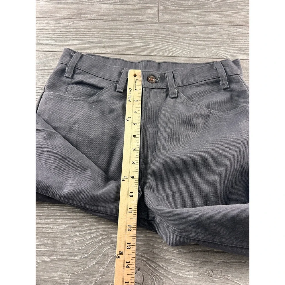 Vintage Levis Sta-Prest Gray Pants Mens 29x31.5 Straight Leg White Tab Charcoal